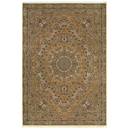 Oriental Weavers 5 ft. 3 in. x 7 ft. 6 in. Masterpiece Rectangular Area Rug Gold M8022J160230ST